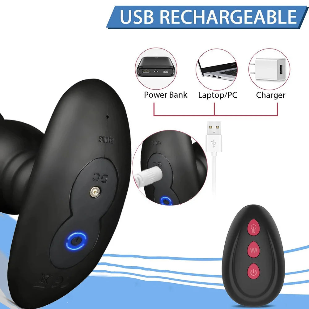 Automatic Large Inflatable Anal Butt Plug Dildo